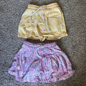 Kids Floral Print Skirts with built-in shorts 5T